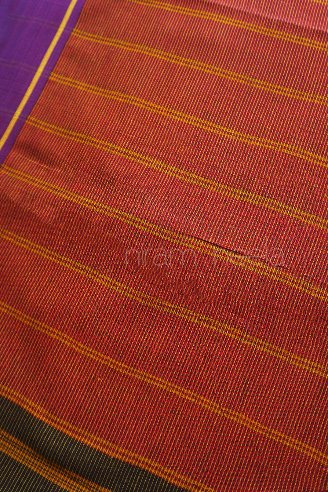 Olive and violet Patteda anchu cotton saree | Niram Neela