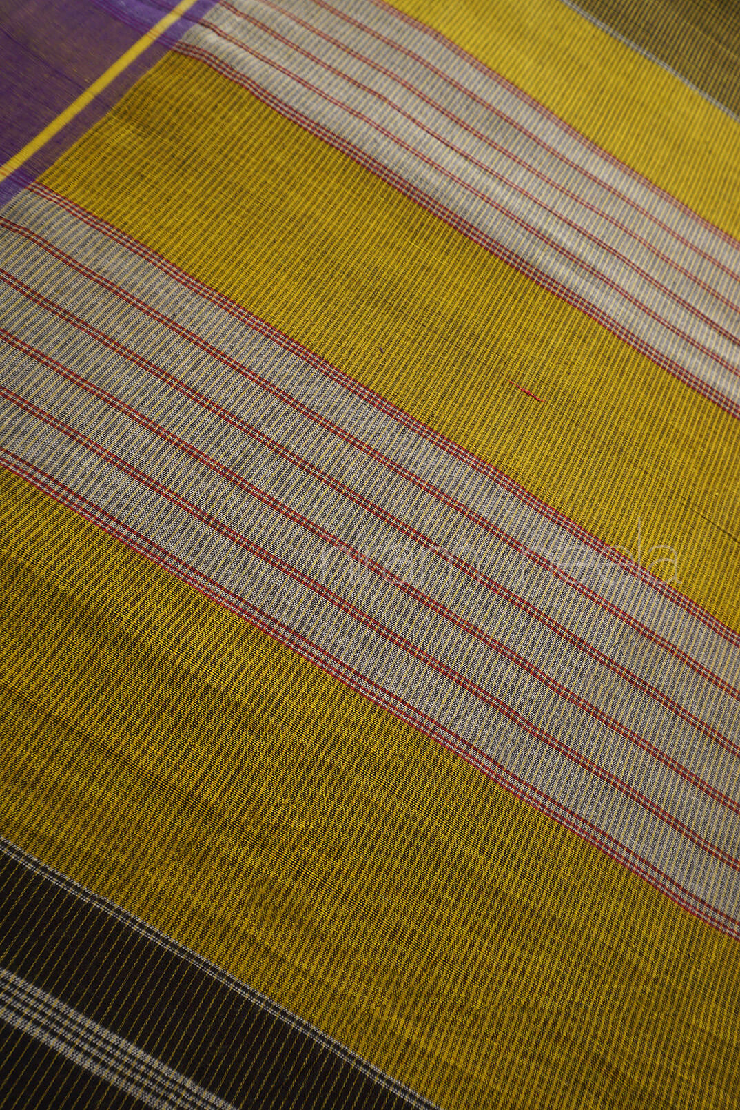 Olive and violet Patteda anchu cotton saree | Niram Neela