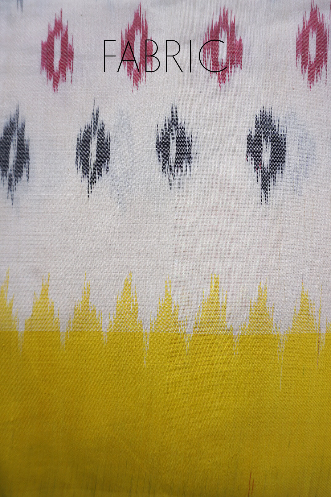 Ivory and yellow Pochampally ikat cotton saree - Niram Neela