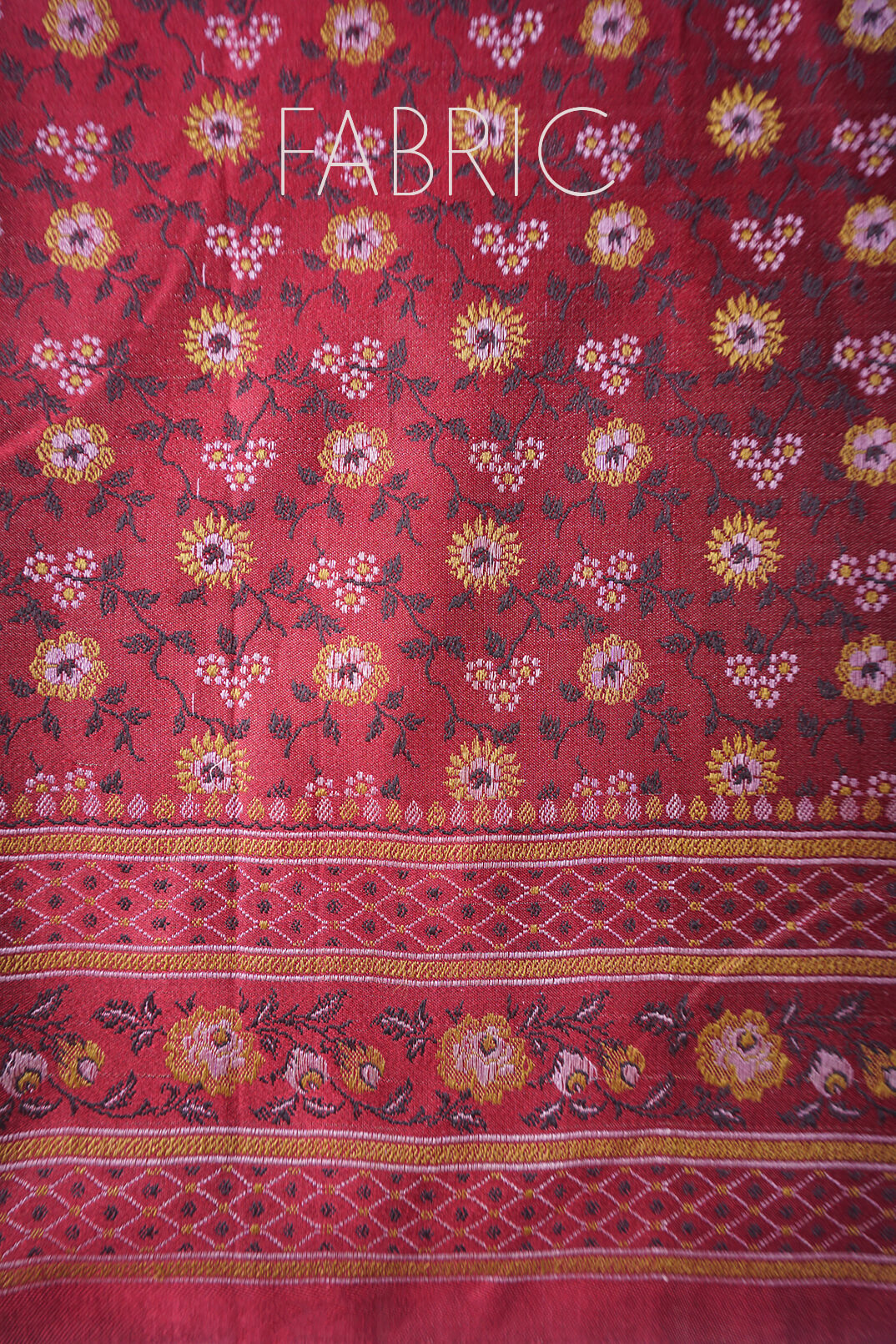 Pre-loved Wine Himroo pure silk saree | Niram Neela