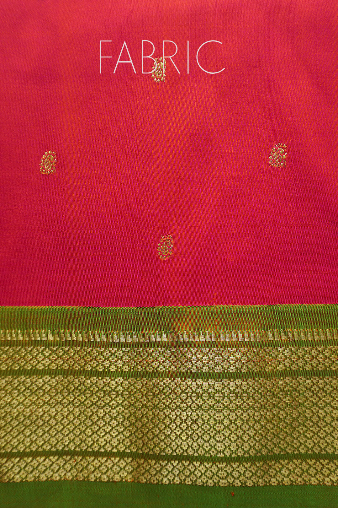 Orange and lime green Paithani silk saree