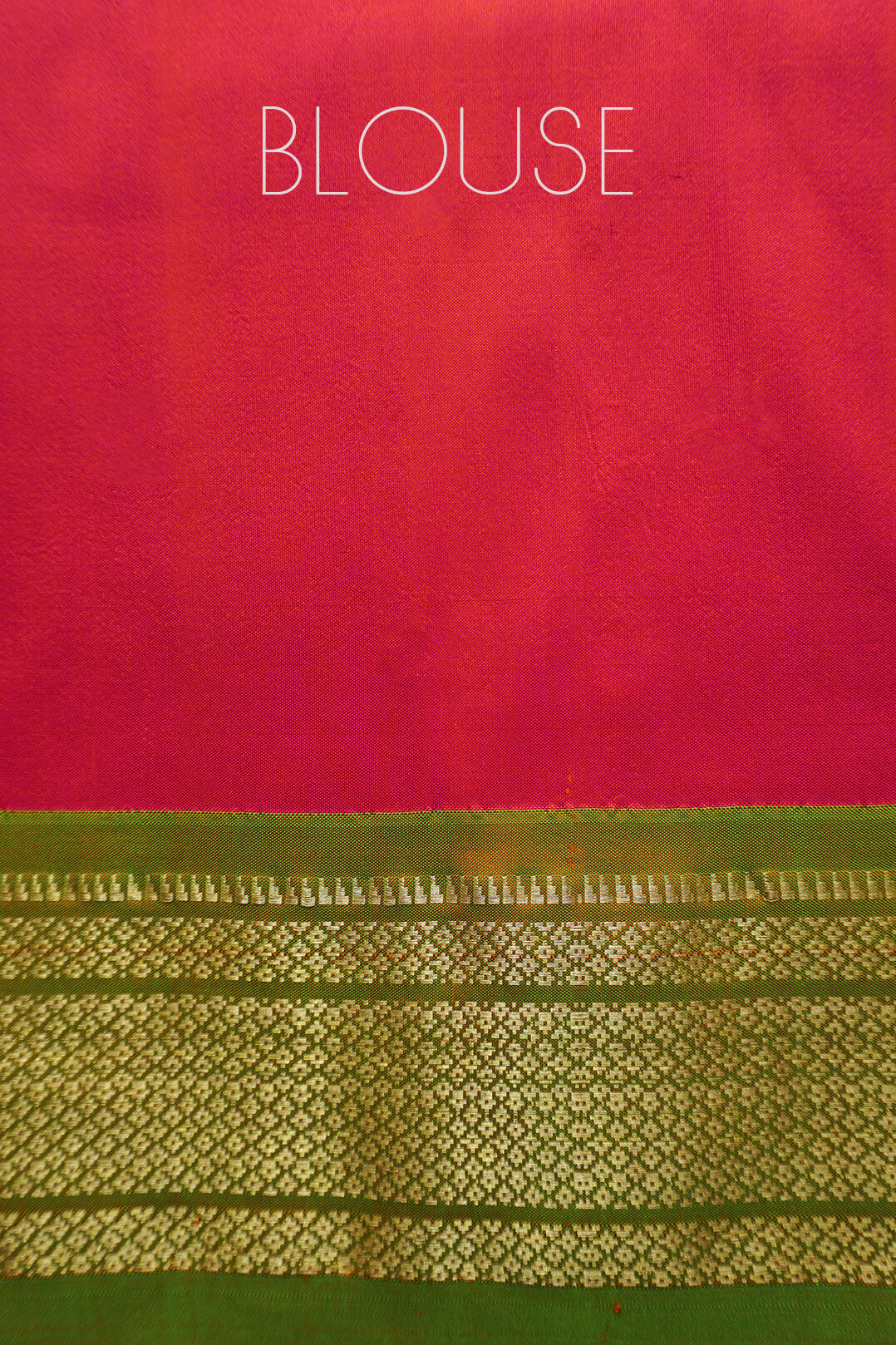Orange and lime green Paithani silk saree
