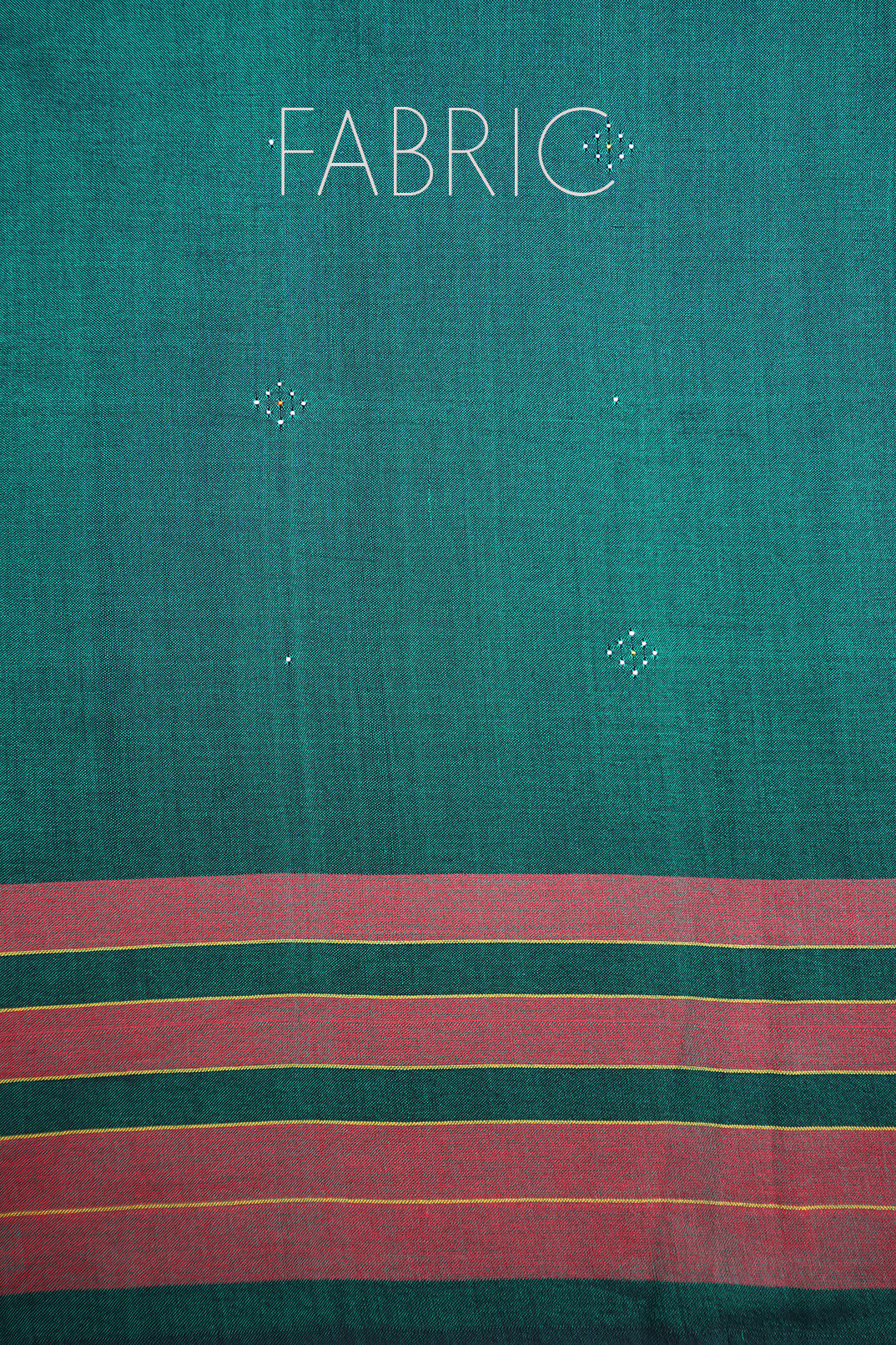 Green and red Tangaliya cotton saree - Niram Neela
