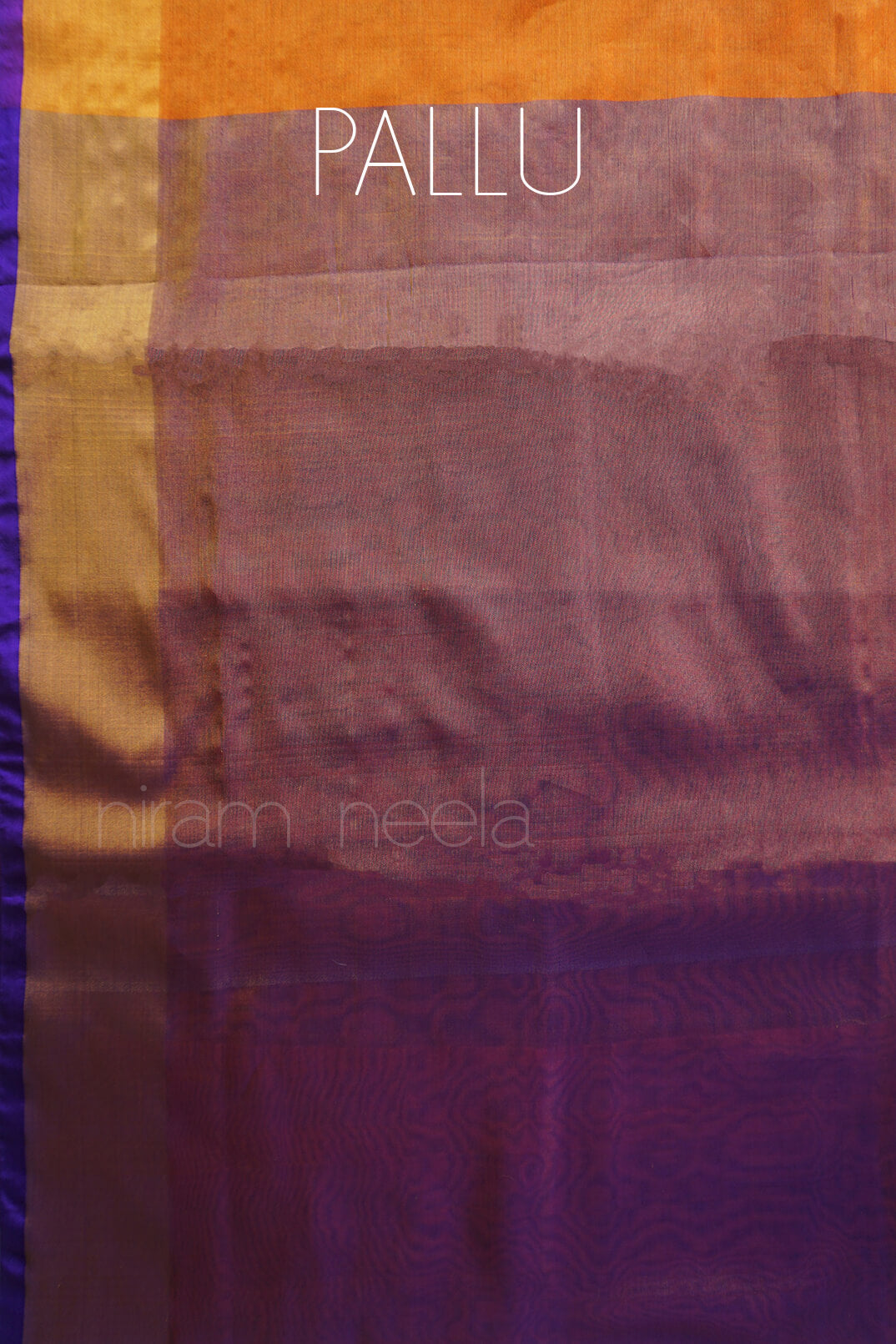 Orange and violet uppada silk tissue saree from Niram Neela