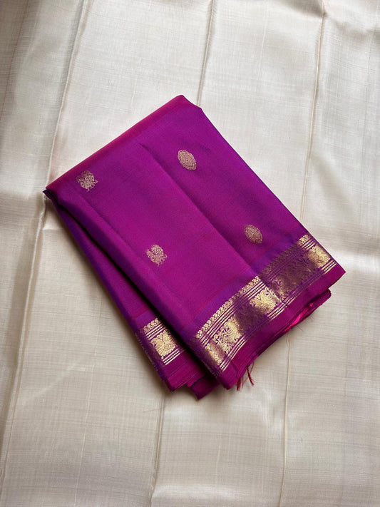 Vadamalli pink Kanjivaram saree